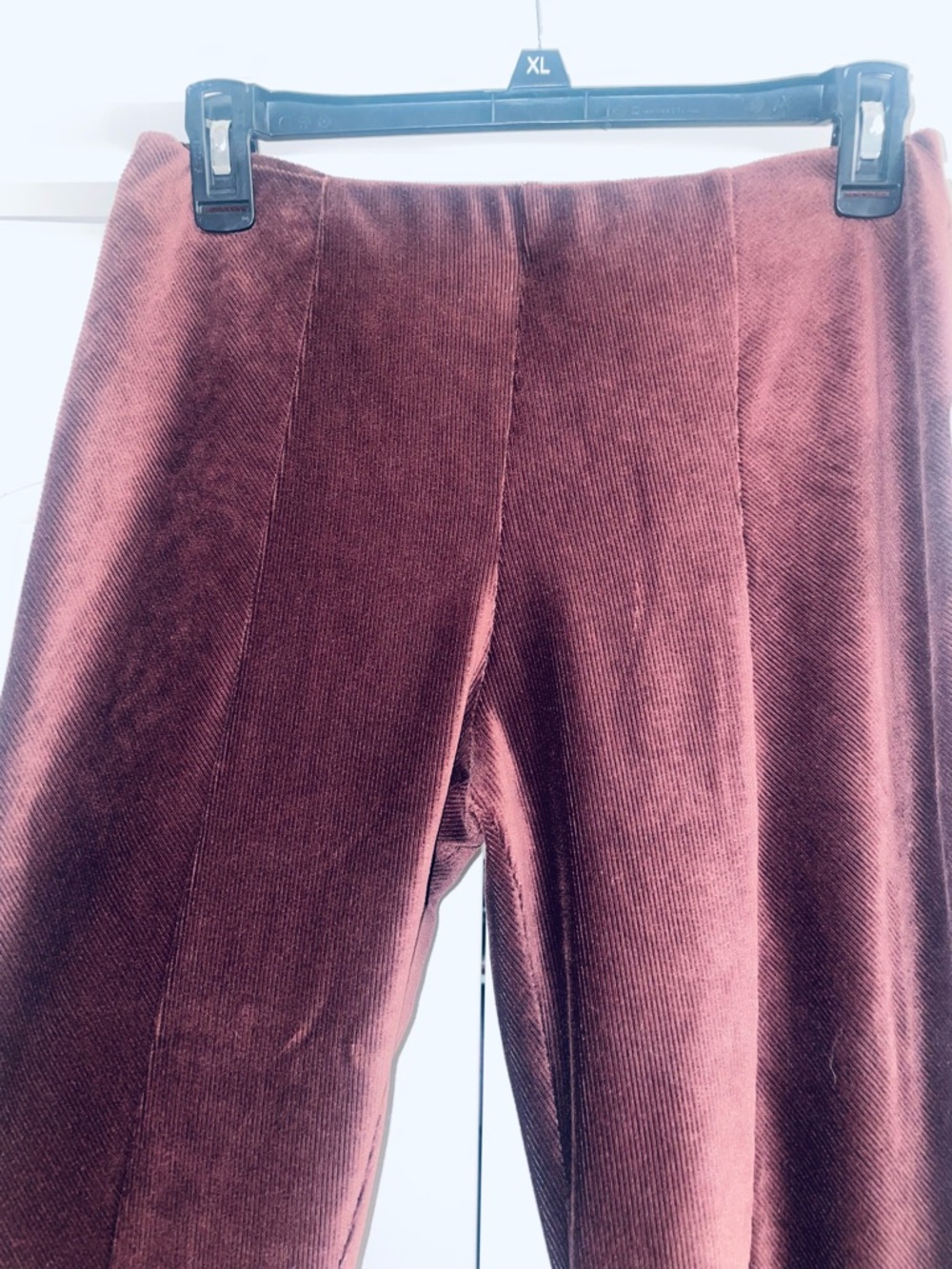 Altar'd State Chocolate Brown Velvet Flare Pants - Picture 4 of 6